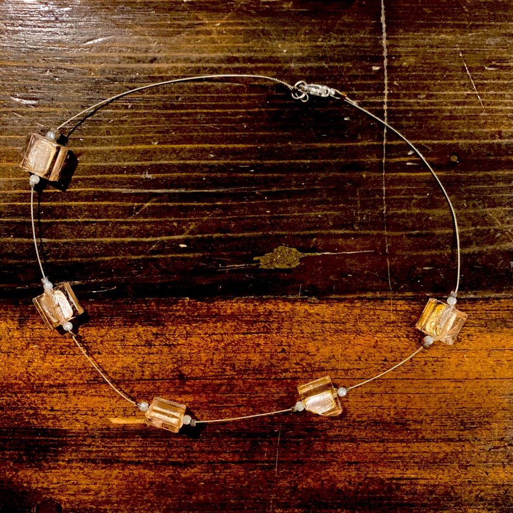 Venetian glass bead necklace